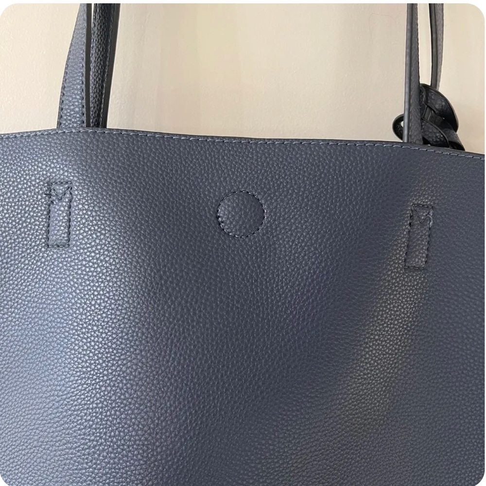NAVY BLUE Vegan tote - Picture 3 of 12